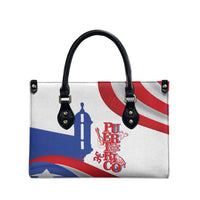 Puerto Rico Leather Bag Puerto Rican Proud El Morro Flag Wave Style