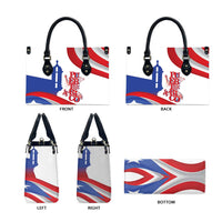 Puerto Rico Leather Bag Puerto Rican Proud El Morro Flag Wave Style