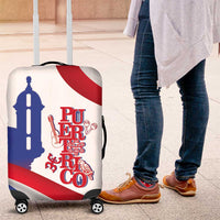 Puerto Rico Luggage Cover Puerto Rican Proud El Morro Flag Wave Style