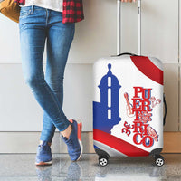 Puerto Rico Luggage Cover Puerto Rican Proud El Morro Flag Wave Style