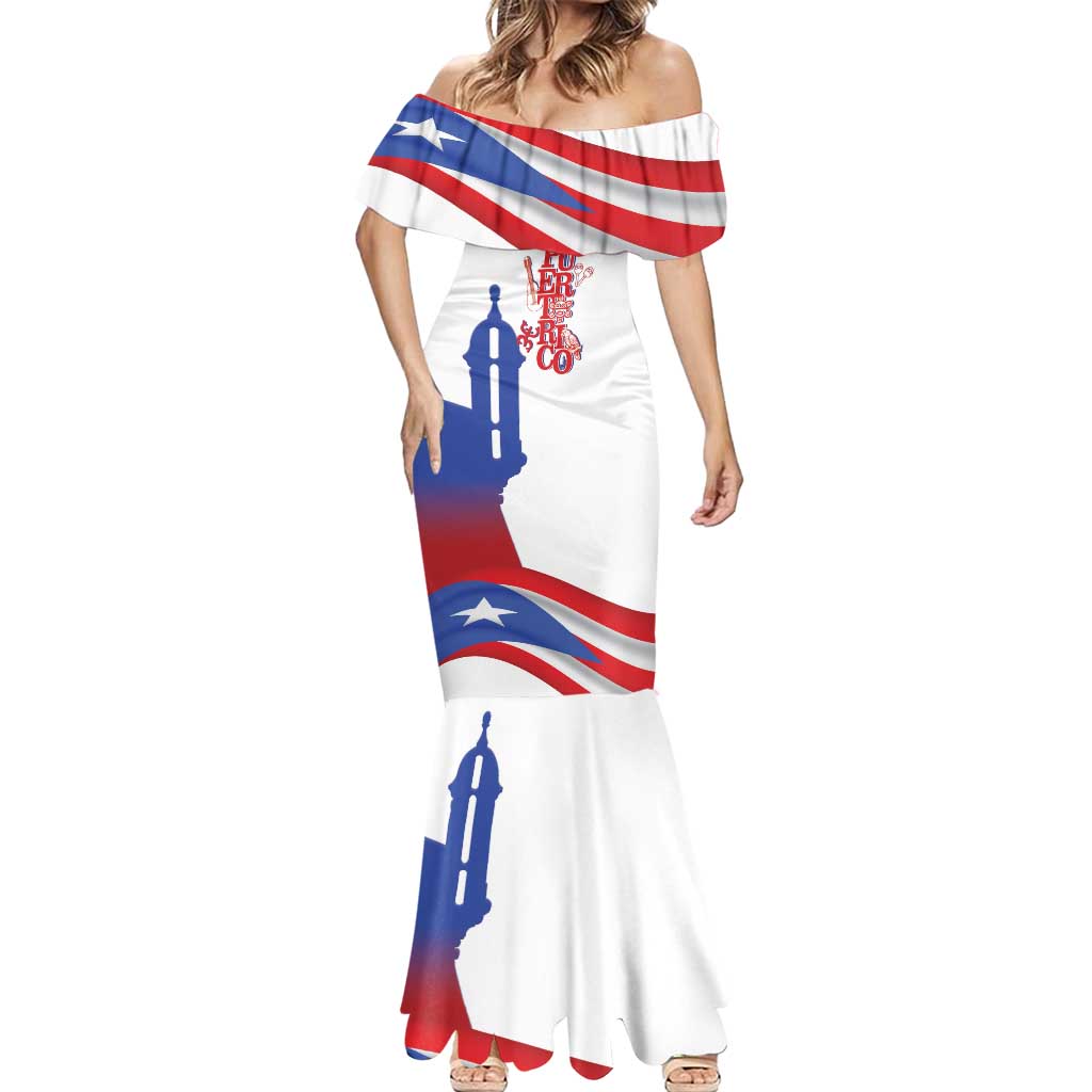 Puerto Rico Mermaid Dress Puerto Rican Proud El Morro Flag Wave Style