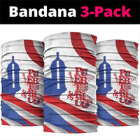 Puerto Rico Neck Gaiter Puerto Rican Proud El Morro Flag Wave Style