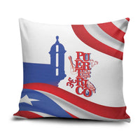 Puerto Rico Pillow Cover Puerto Rican Proud El Morro Flag Wave Style