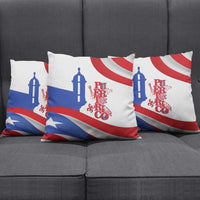 Puerto Rico Pillow Cover Puerto Rican Proud El Morro Flag Wave Style