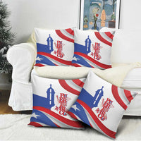 Puerto Rico Pillow Cover Puerto Rican Proud El Morro Flag Wave Style