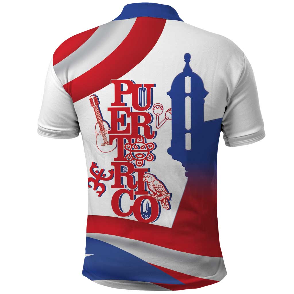 Puerto Rico Polo Shirt Puerto Rican Proud El Morro Flag Wave Style