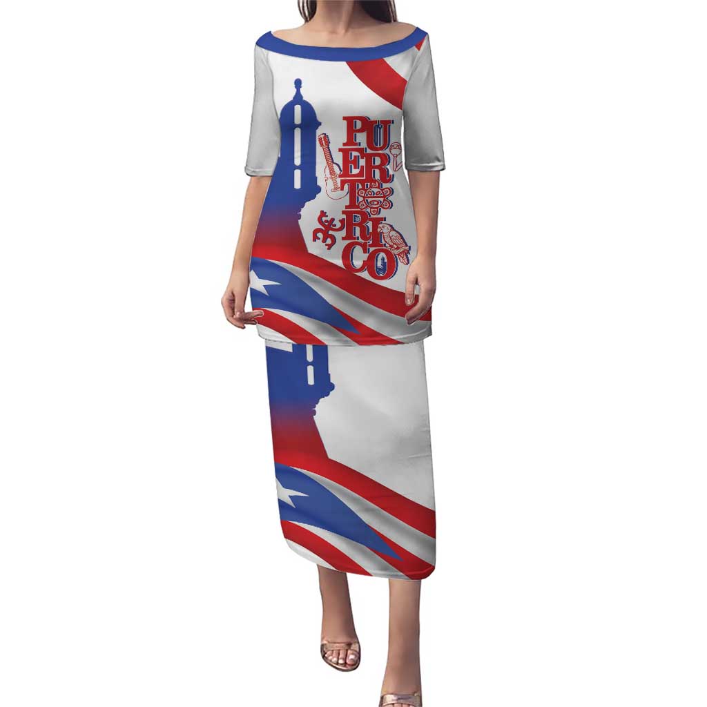 Puerto Rico Puletasi Puerto Rican Proud El Morro Flag Wave Style