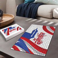 Puerto Rico Puzzle Puerto Rican Proud El Morro Flag Wave Style