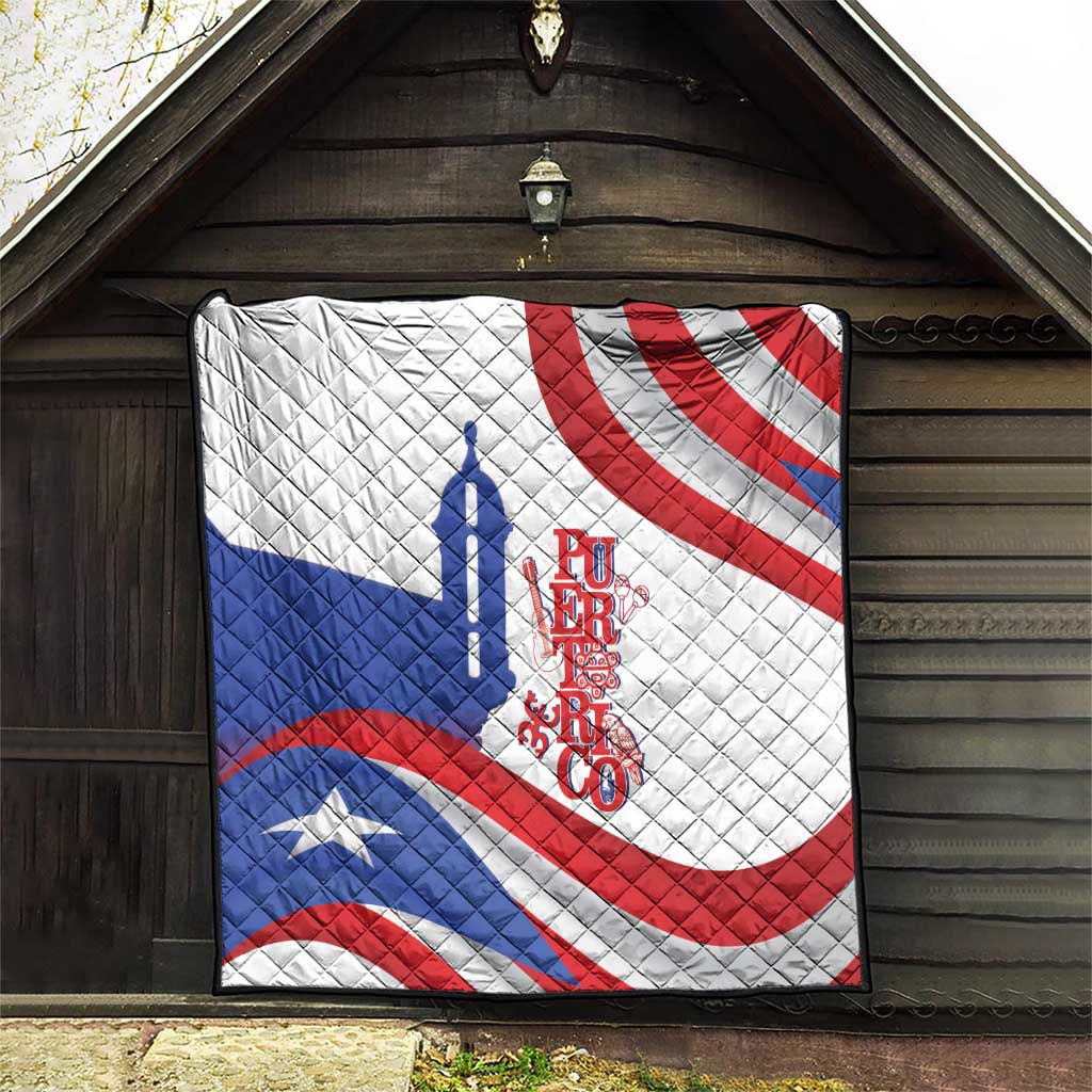 Puerto Rico Quilt Puerto Rican Proud El Morro Flag Wave Style