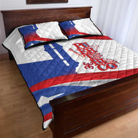 Puerto Rico Quilt Bed Set Puerto Rican Proud El Morro Flag Wave Style
