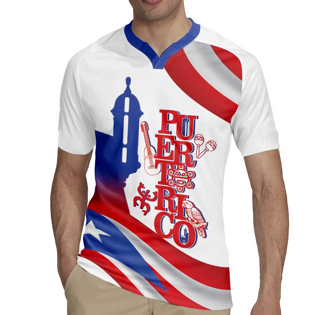 Puerto Rico Rugby Jersey Puerto Rican Proud El Morro Flag Wave Style