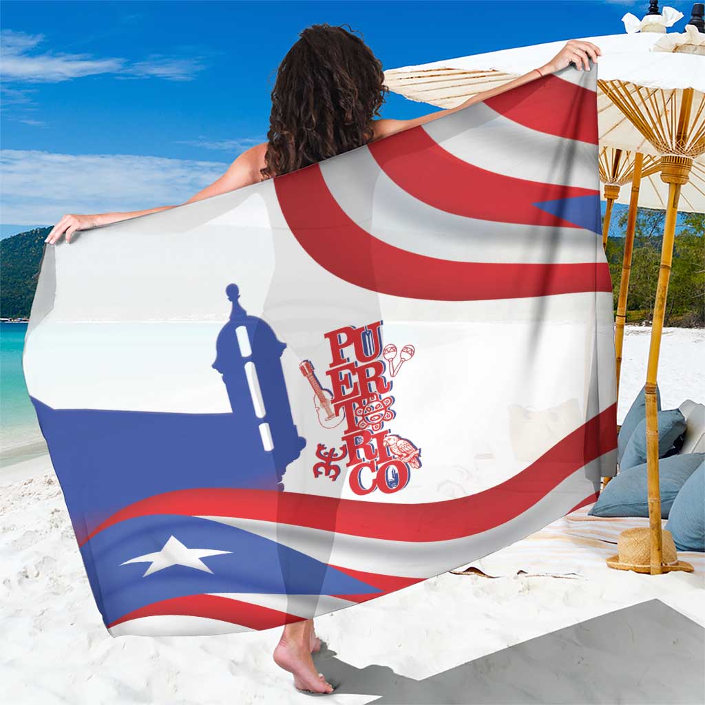 Puerto Rico Sarong Puerto Rican Proud El Morro Flag Wave Style