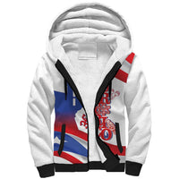 Puerto Rico Sherpa Hoodie Puerto Rican Proud El Morro Flag Wave Style