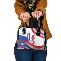 Puerto Rico Shoulder Handbag Puerto Rican Proud El Morro Flag Wave Style