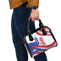 Puerto Rico Shoulder Handbag Puerto Rican Proud El Morro Flag Wave Style