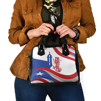 Puerto Rico Shoulder Handbag Puerto Rican Proud El Morro Flag Wave Style