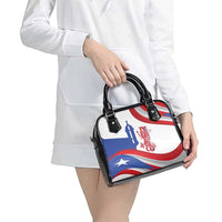 Puerto Rico Shoulder Handbag Puerto Rican Proud El Morro Flag Wave Style