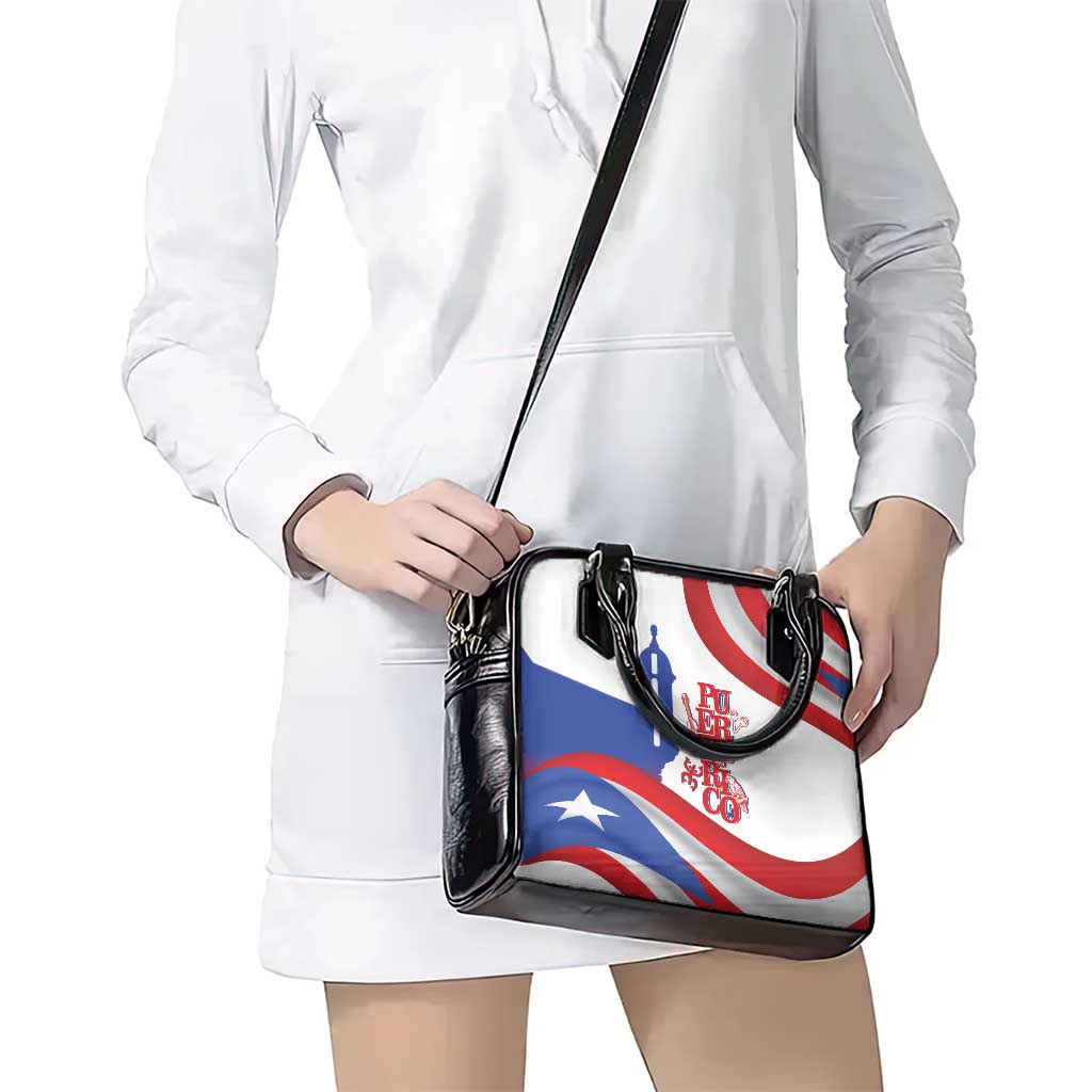 Puerto Rico Shoulder Handbag Puerto Rican Proud El Morro Flag Wave Style