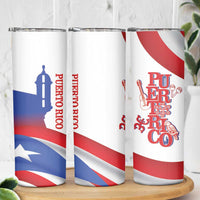 Puerto Rico Skinny Tumbler Puerto Rican Proud El Morro Flag Wave Style