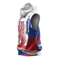 Puerto Rico Sleeveless Hoodie Puerto Rican Proud El Morro Flag Wave Style