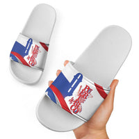 Puerto Rico Slide Sandals Puerto Rican Proud El Morro Flag Wave Style