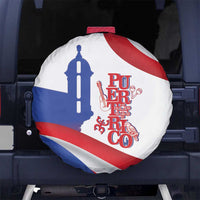 Puerto Rico Spare Tire Cover Puerto Rican Proud El Morro Flag Wave Style
