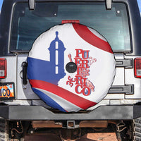 Puerto Rico Spare Tire Cover Puerto Rican Proud El Morro Flag Wave Style
