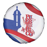 Puerto Rico Spare Tire Cover Puerto Rican Proud El Morro Flag Wave Style