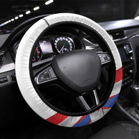 Puerto Rico Steering Wheel Cover Puerto Rican Proud El Morro Flag Wave Style