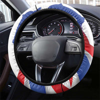 Puerto Rico Steering Wheel Cover Puerto Rican Proud El Morro Flag Wave Style