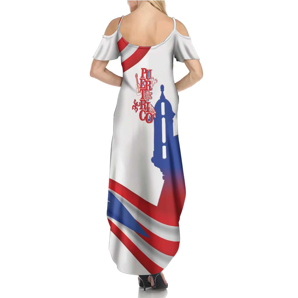 Puerto Rico Summer Maxi Dress Puerto Rican Proud El Morro Flag Wave Style