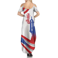 Puerto Rico Summer Maxi Dress Puerto Rican Proud El Morro Flag Wave Style