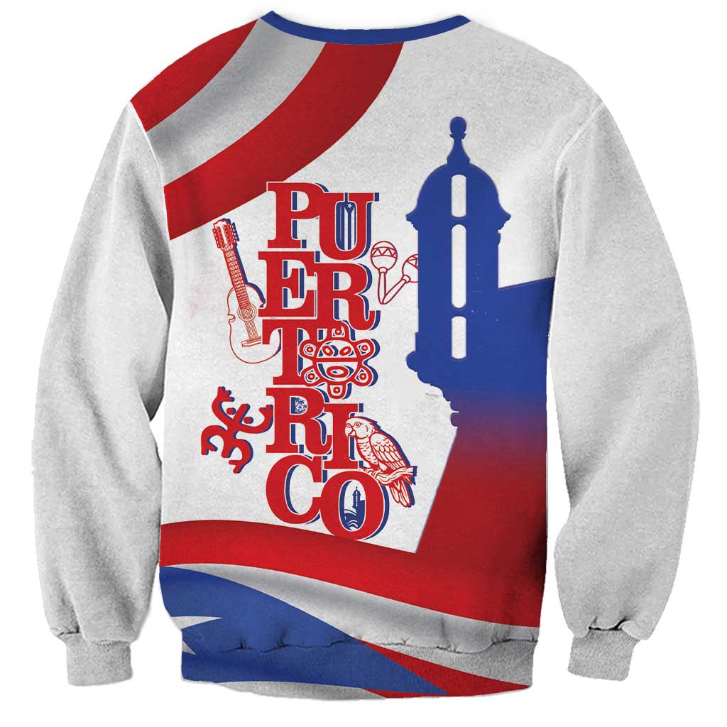 Puerto Rico Sweatshirt Puerto Rican Proud El Morro Flag Wave Style