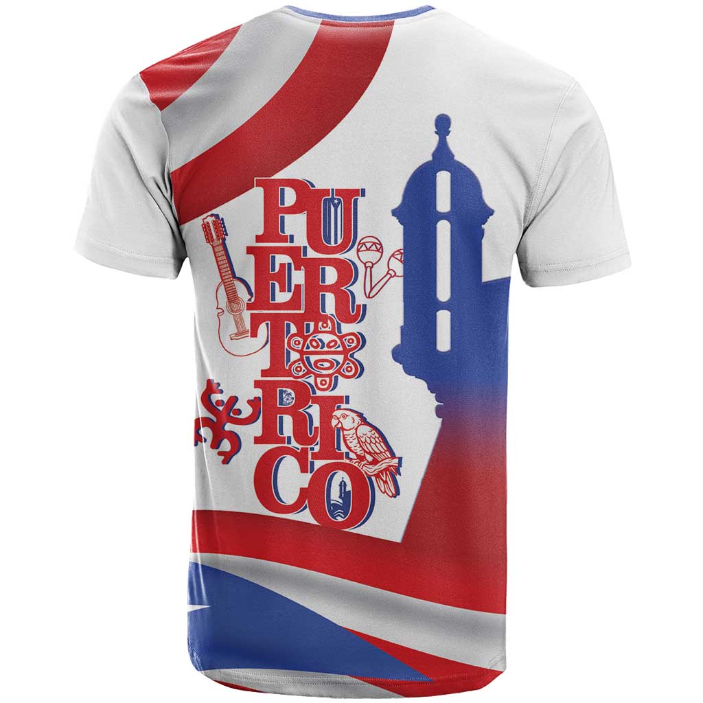 Puerto Rico T Shirt Puerto Rican Proud El Morro Flag Wave Style