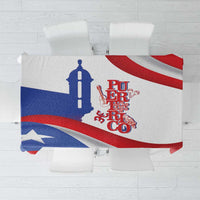 Puerto Rico Tablecloth Puerto Rican Proud El Morro Flag Wave Style
