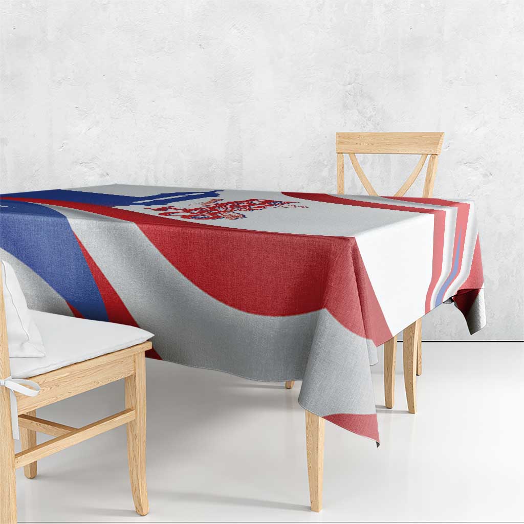 Puerto Rico Tablecloth Puerto Rican Proud El Morro Flag Wave Style