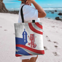 Puerto Rico Tote Bag Puerto Rican Proud El Morro Flag Wave Style