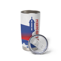 Puerto Rico Tumbler Cup Puerto Rican Proud El Morro Flag Wave Style