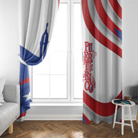 Puerto Rico Window Curtain Puerto Rican Proud El Morro Flag Wave Style