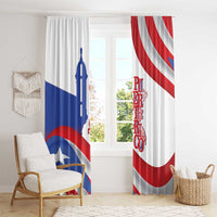 Puerto Rico Window Curtain Puerto Rican Proud El Morro Flag Wave Style