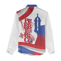 Puerto Rico Women Casual Shirt Puerto Rican Proud El Morro Flag Wave Style