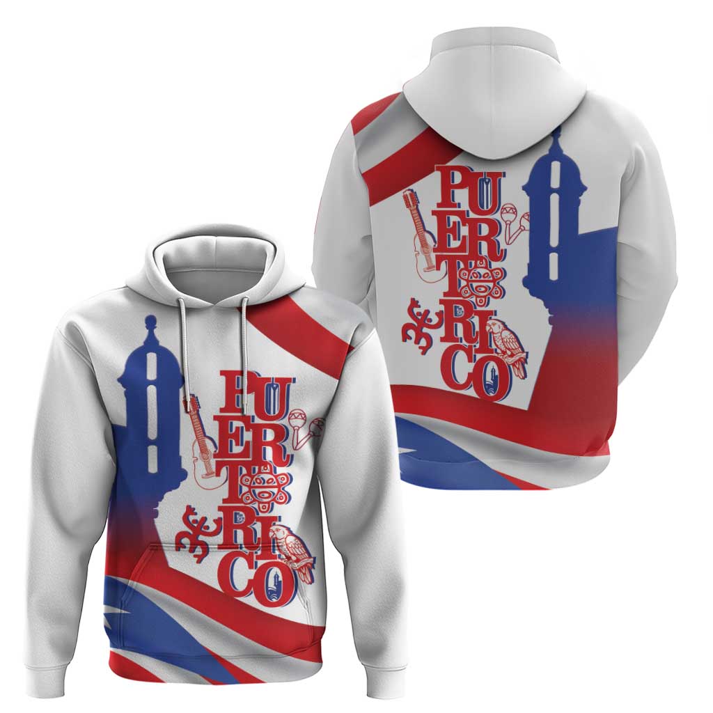 Puerto Rico Zip Hoodie Puerto Rican Proud El Morro Flag Wave Style