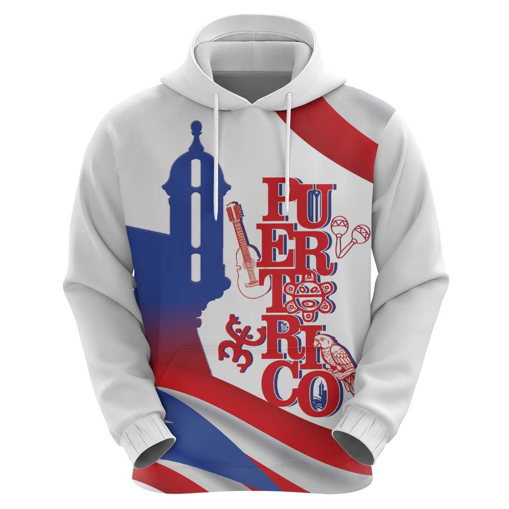 Puerto Rico Zip Hoodie Puerto Rican Proud El Morro Flag Wave Style