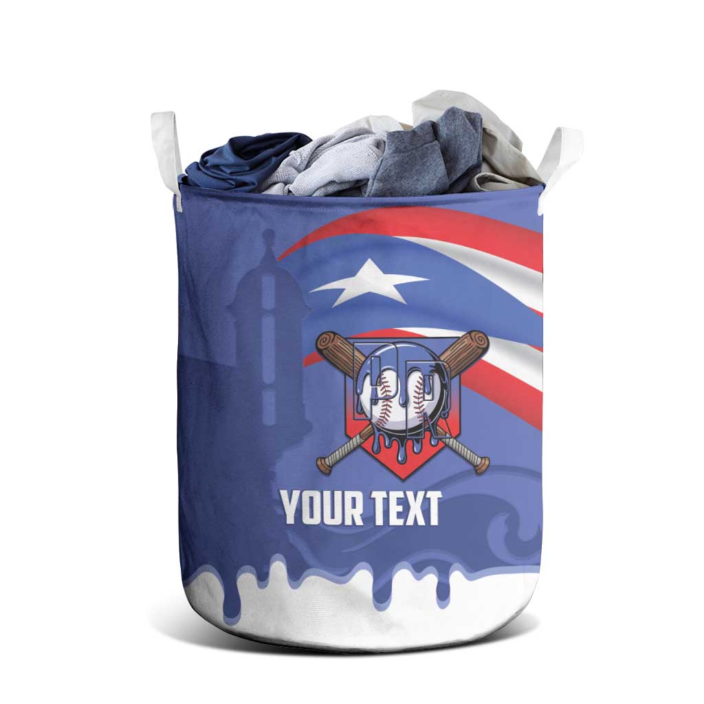 Puerto Rico 2026 Baseball Custom Laundry Basket Go Puerto Rican El Morro Drip Style