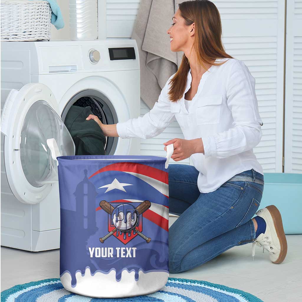 Puerto Rico 2026 Baseball Custom Laundry Basket Go Puerto Rican El Morro Drip Style