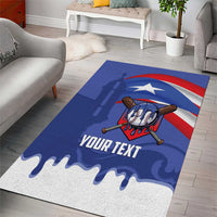 Puerto Rico 2026 Baseball Custom Area Rug Go Puerto Rican El Morro Drip Style