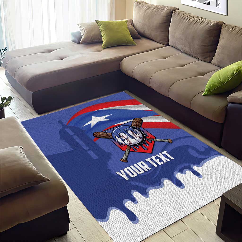 Puerto Rico 2026 Baseball Custom Area Rug Go Puerto Rican El Morro Drip Style