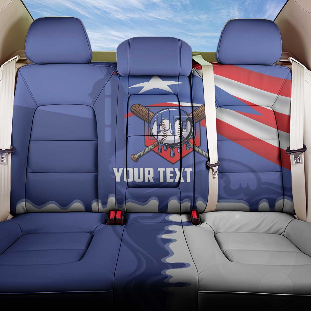 Puerto Rico 2026 Baseball Custom Back Car Seat Cover Go Puerto Rican El Morro Drip Style