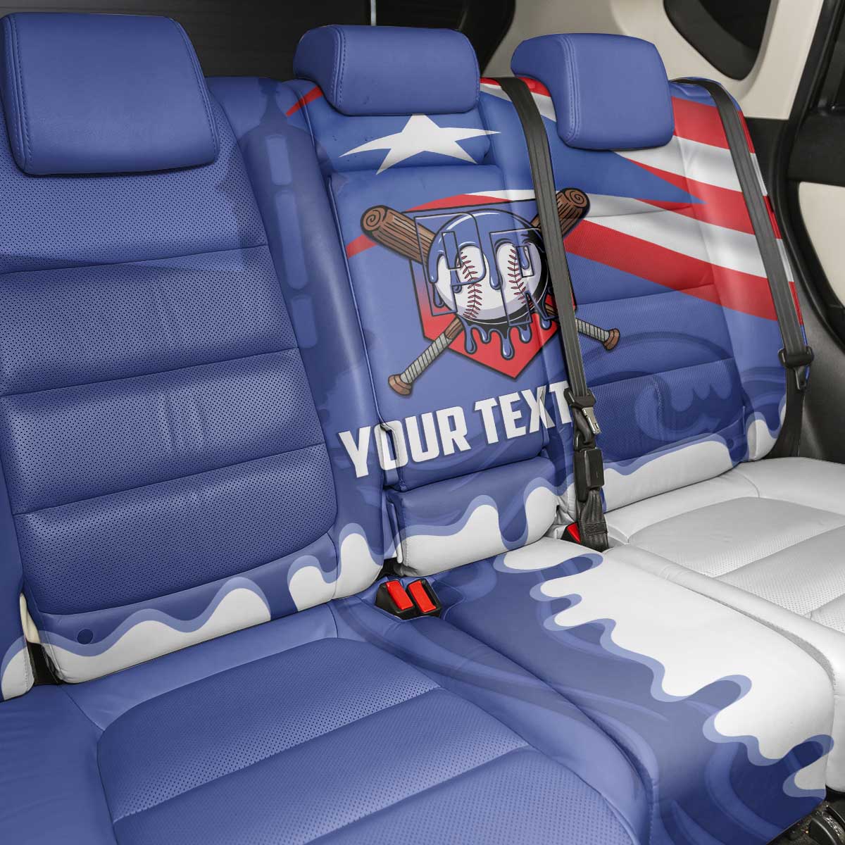 Puerto Rico 2026 Baseball Custom Back Car Seat Cover Go Puerto Rican El Morro Drip Style