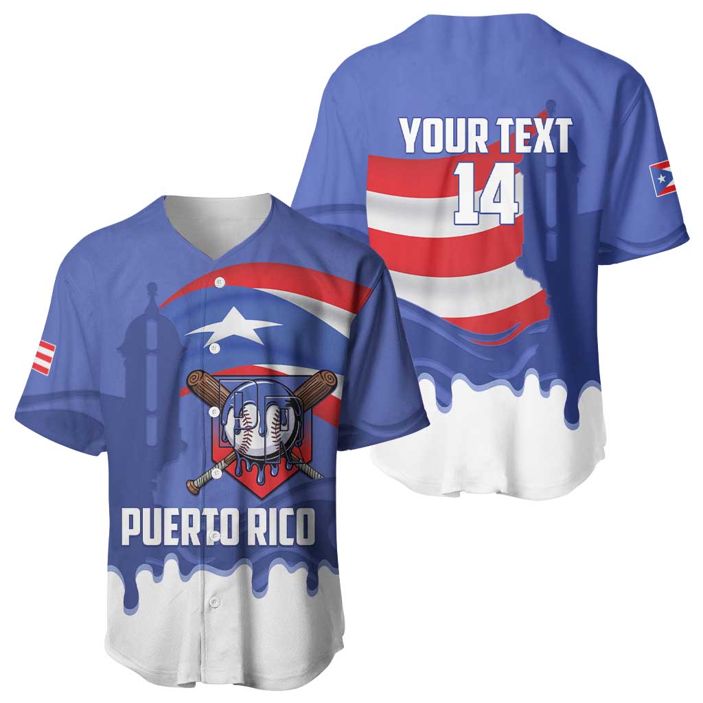 Puerto Rico 2026 Baseball Custom Baseball Jersey Go Puerto Rican El Morro Drip Style